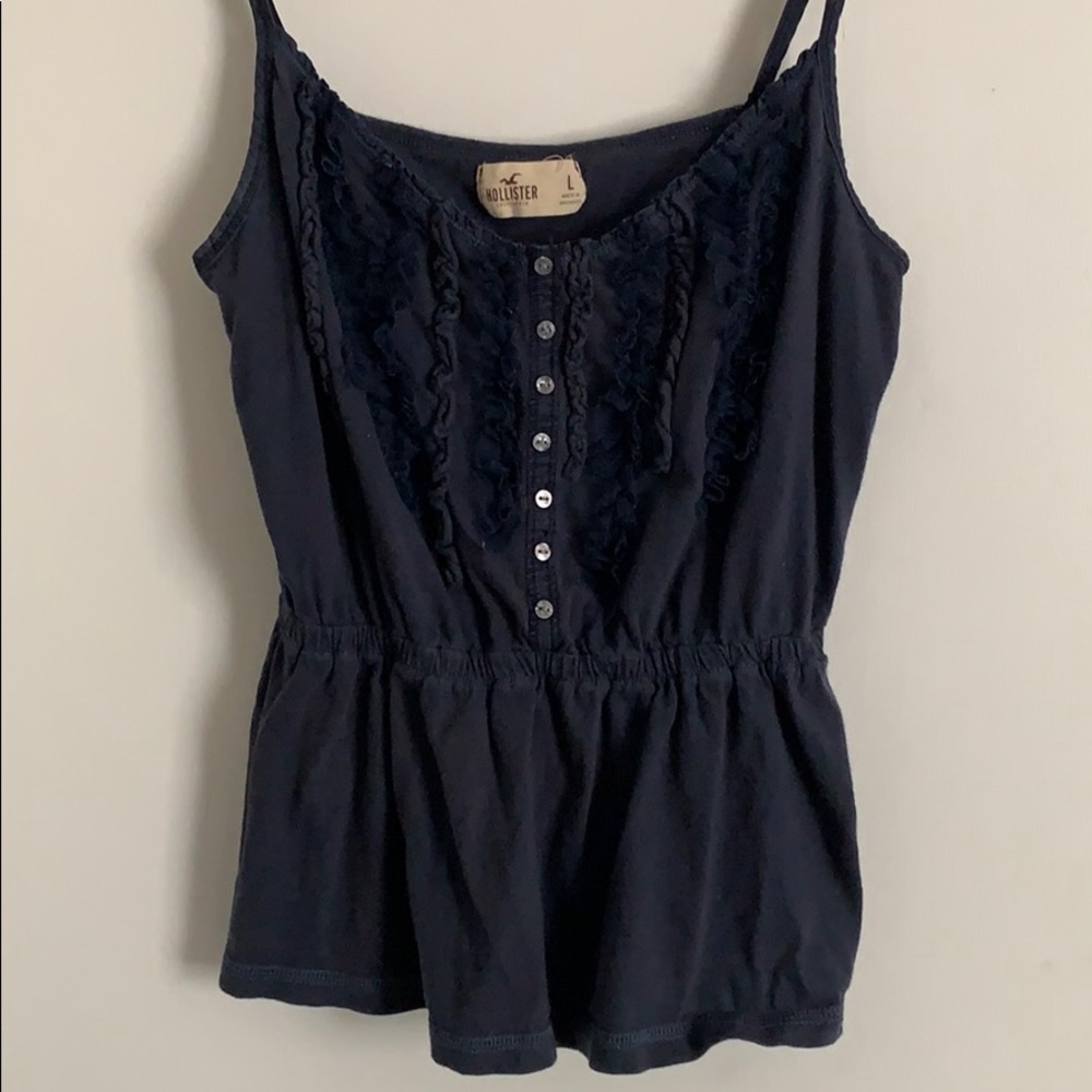 Hollister button up tank top
